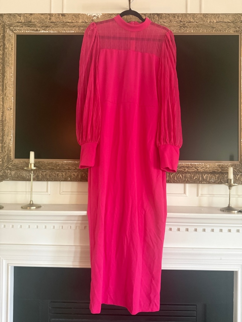 Elevated Pink Long Sleeve Midi Dress